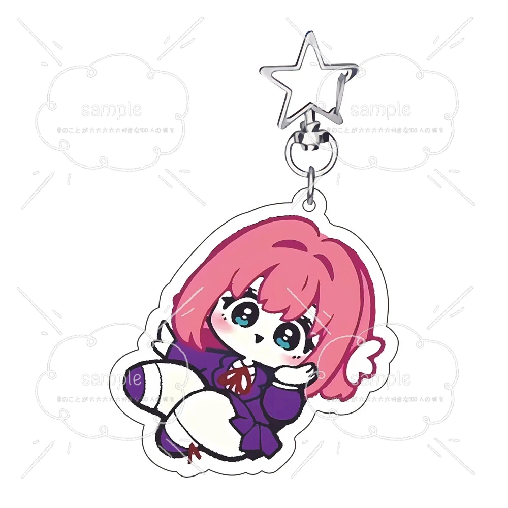 6CM Anime The 100 Girlfriends Who Really Love You Acrylic Keychain Model Cosplay Characters Ornament Accessories Gifts