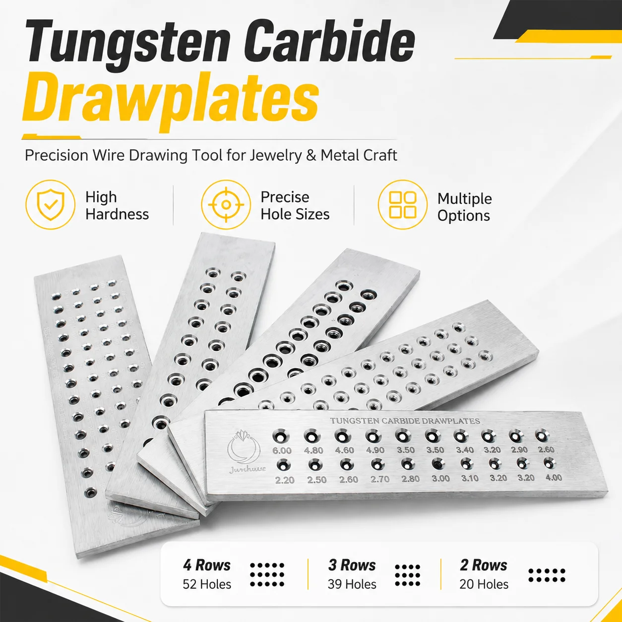 Square Wire Drawing Plate Eagle Drawplate Gold Silver Wire Draw Board Jewelry Making Metal Forming Tool
