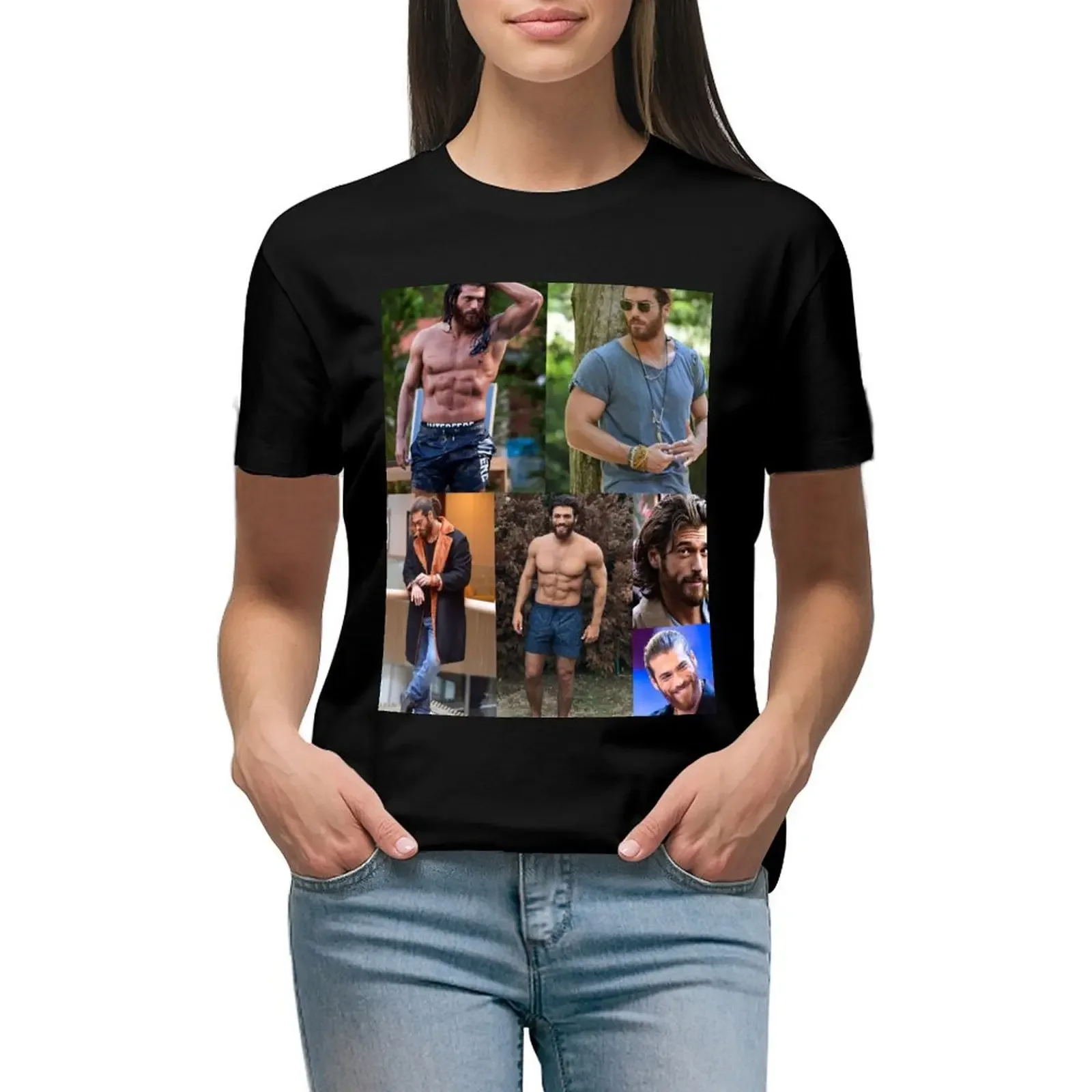 

can yaman T-Shirt summer tops cute clothes Aesthetic clothing animal prinfor t-shirt dress for Women sexy