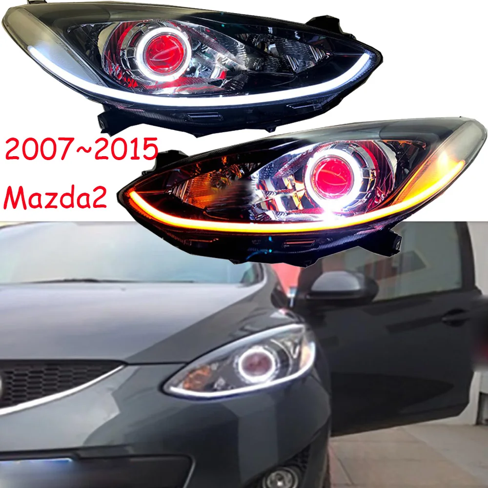 Car Styling For Mazda 2 Headlight Demio 2007~2011/2012~2015 Mazda2 Headlight LED DRL Hi Lo Beam H7 HID Xenon Car Accessories