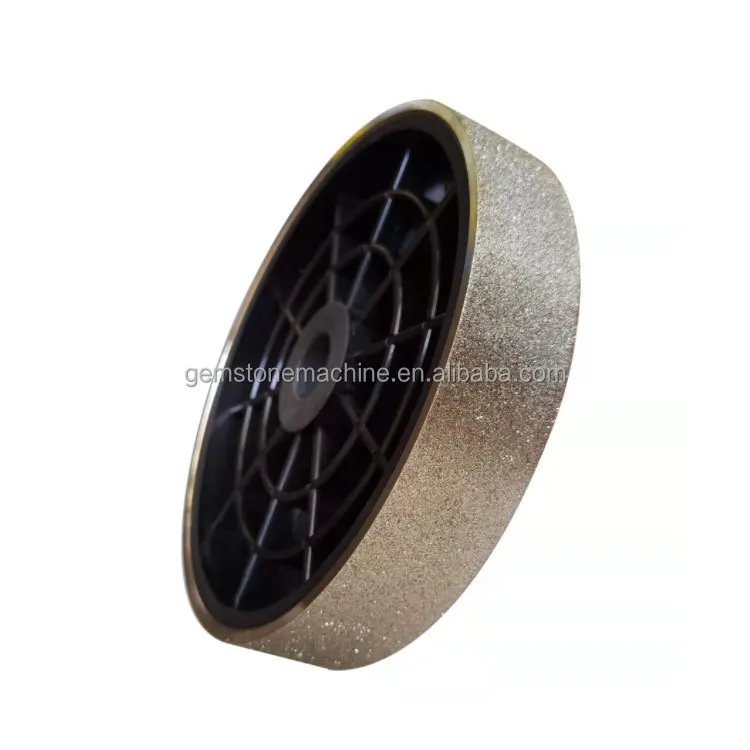 

8x1x1.5'' 200x25.4x38 mm Diameter X Arbor X Width Electroplated Diamond Lapidary Grinding Wheel