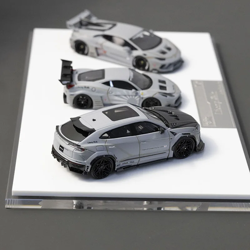 รถของเล่นโลหะผสม Flame 1/64 LP610 Huracan GT URUS 458GT LBWK ของสะสมโมเดลรถหล่อขึ้นรูป ของขวัญสำหรับเด็กผู้ชาย
