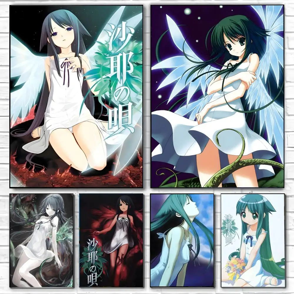 Anime S-Saya No Uta Poster Wall Art Print Removable Water-Resistant Home Decor For Bedroom Apartment Gift