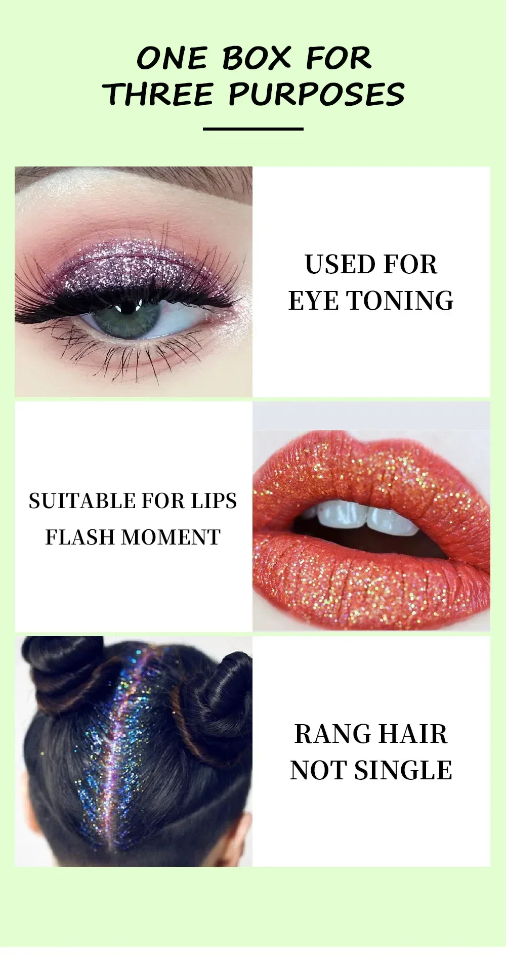 MISS ROSE Diamond Shimmer Sparkle Sequin Glitter Eyeshadow Gel Make-up High Lighter Pigment Shiny Shimmer Eye Shadow Cosmetic