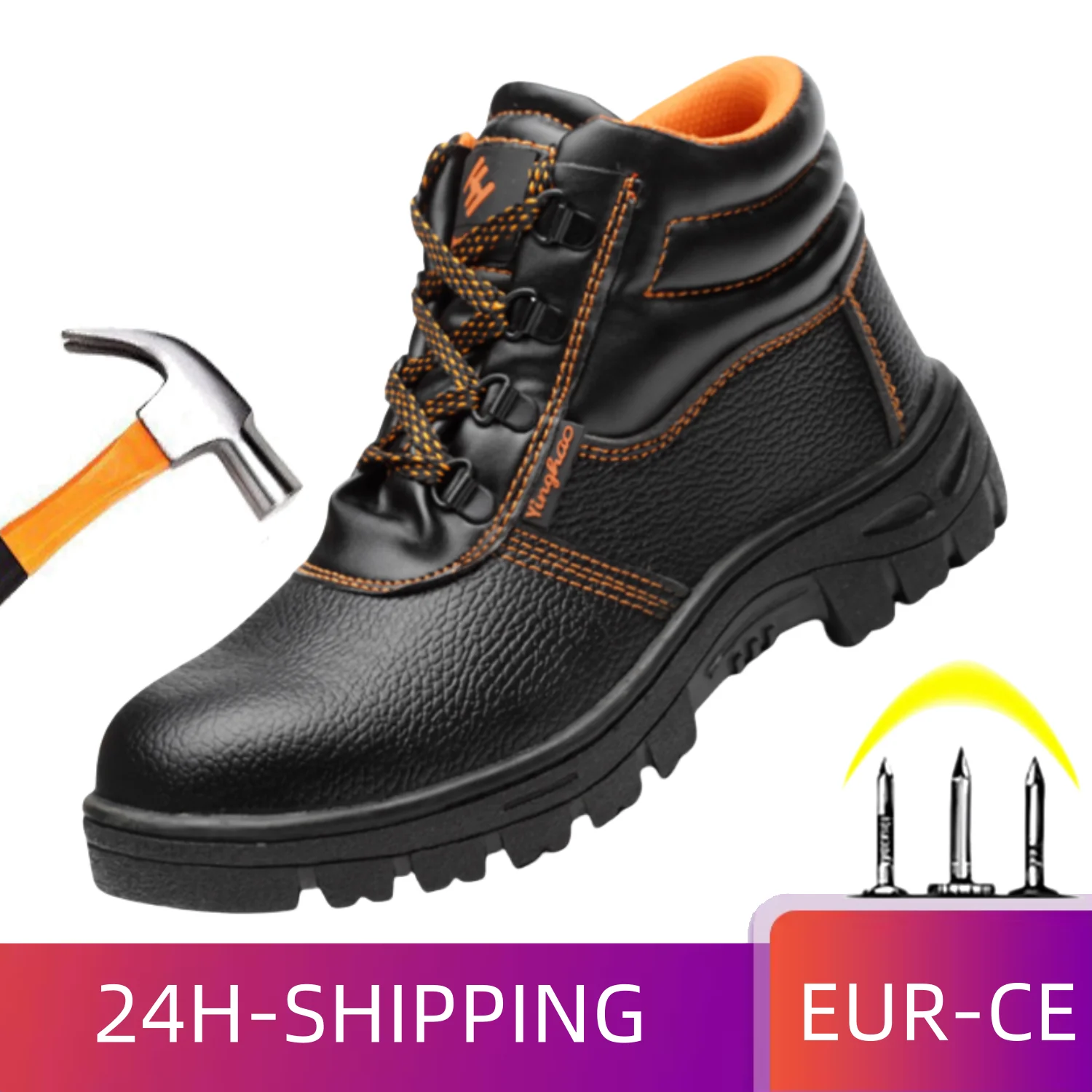 Comfortable Waterproof Safety Work Shoes For Men Steel Toe Office Boots Shoes Indestructible Construction Male Boots Footwear