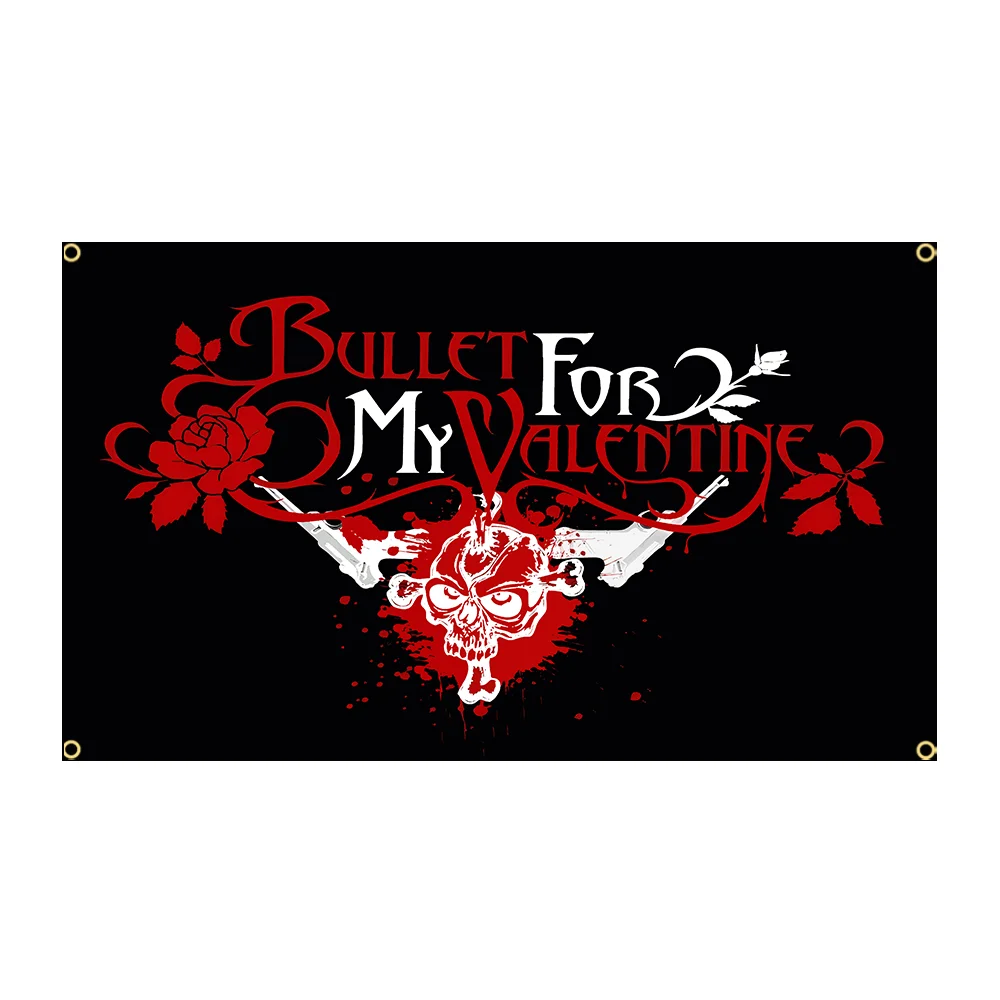 3x5F Bullet for My Valentine band Flag applicable to Polyester Printed Home or Outdoor Decoration flag