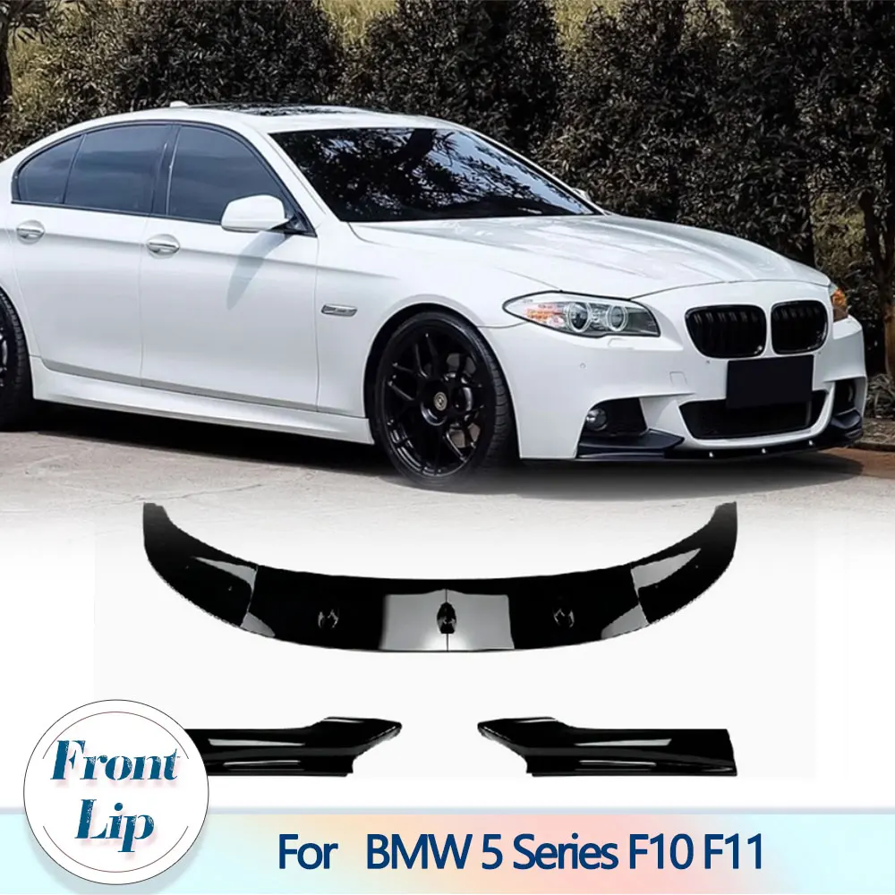 

Car ABS Front Bumper Lip Splitters Spoiler For BMW 5 Series F10 F11 M Sport 2012-2017 Front Lip Guard Body Kit