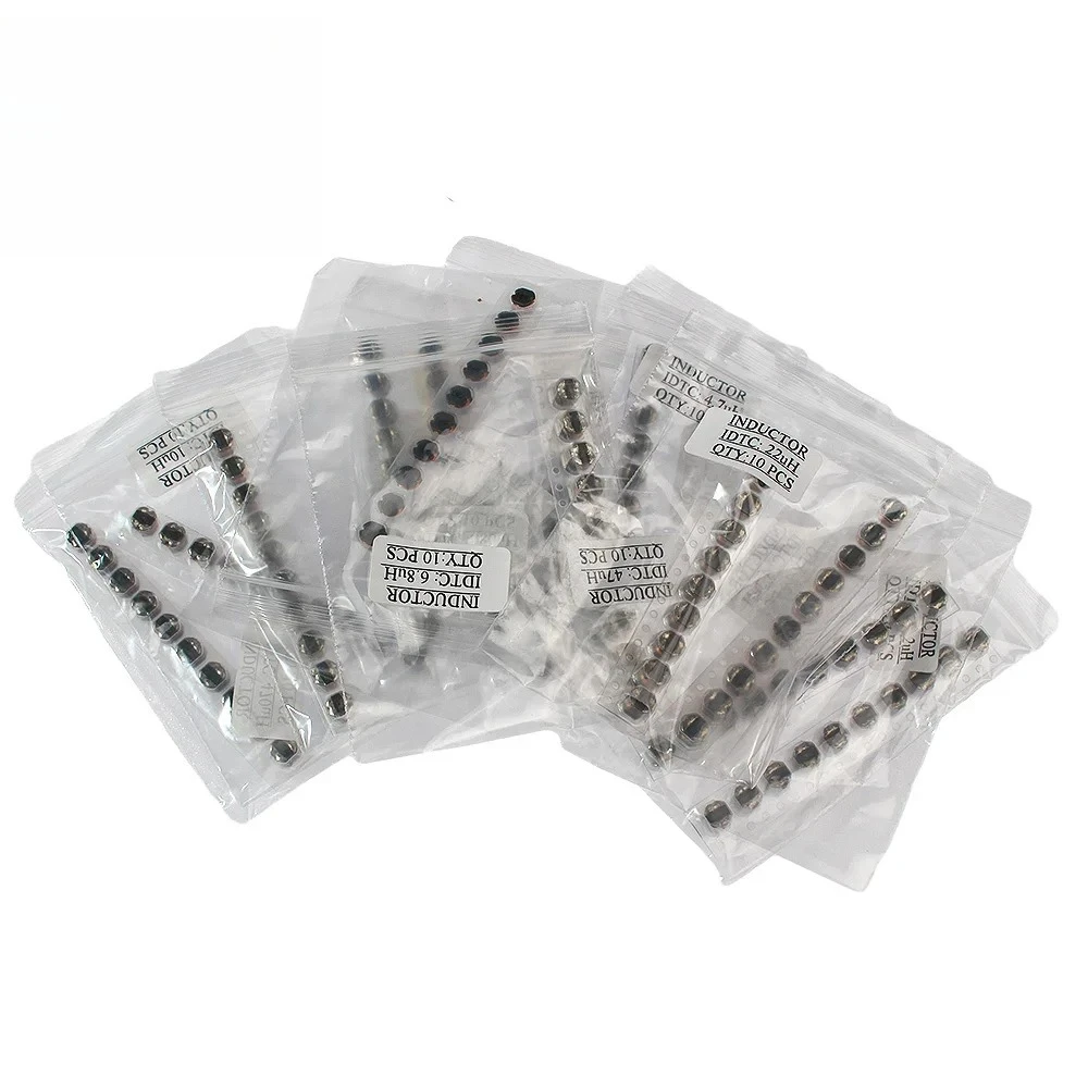 130PCS/box SMD CD54 Power Inductor Kit 2.2μH To 680μH Assortment 13 Values for PCB Repair DC-DC Converters