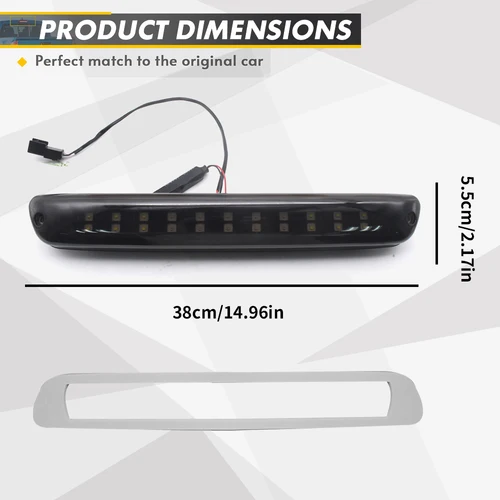 Imagen 2 del producto Para Chevy Colorado GMC Canyon 2004-2012 tercera luz de freno trasero lámpara de carga inversa luz trasera de montaje alto lámpara trasera de parada