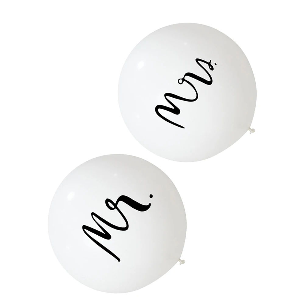 

2pcs Wedding Balloons Latex Personalized MR MRS Decor Party Supplies Valentine Decoration Event Accessories