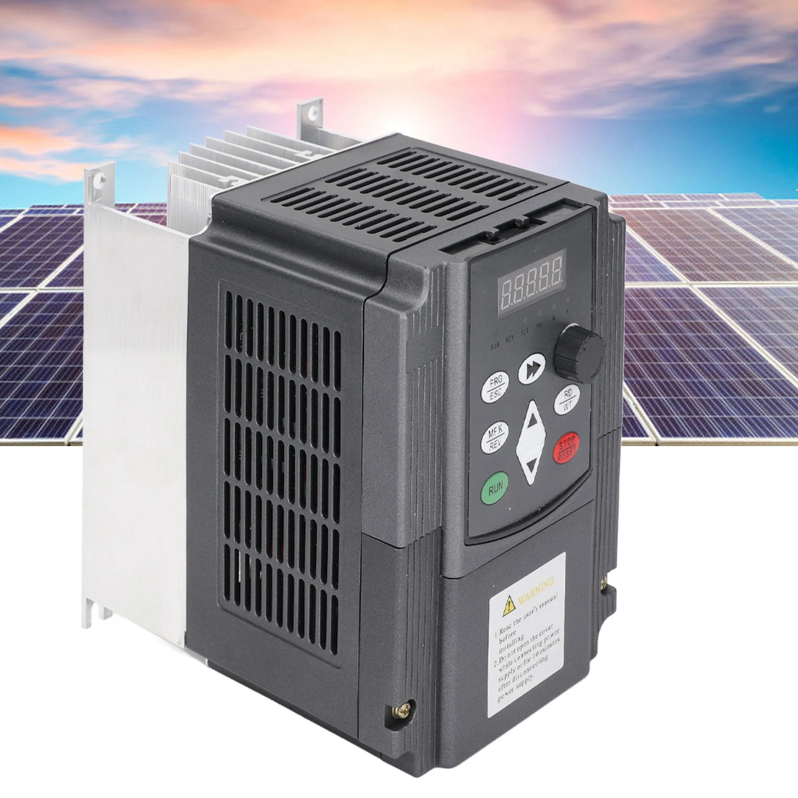 

NFLIXIN Солнечный инвертор Фотоэлектрический контроллер переменной частоты DC200-400V в AC 3PH 0‐220V Солнечный инверторный преобразователь