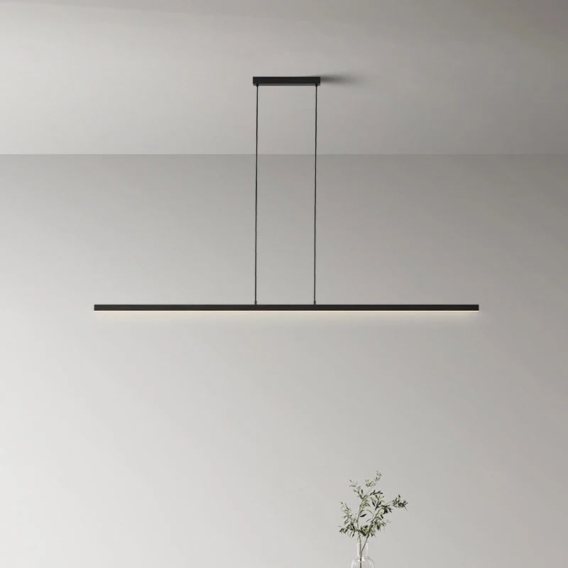 Simple Led Pendant Lights hotel dining table bar island one-word long chandeliers modern home interior decoration lighting lamps