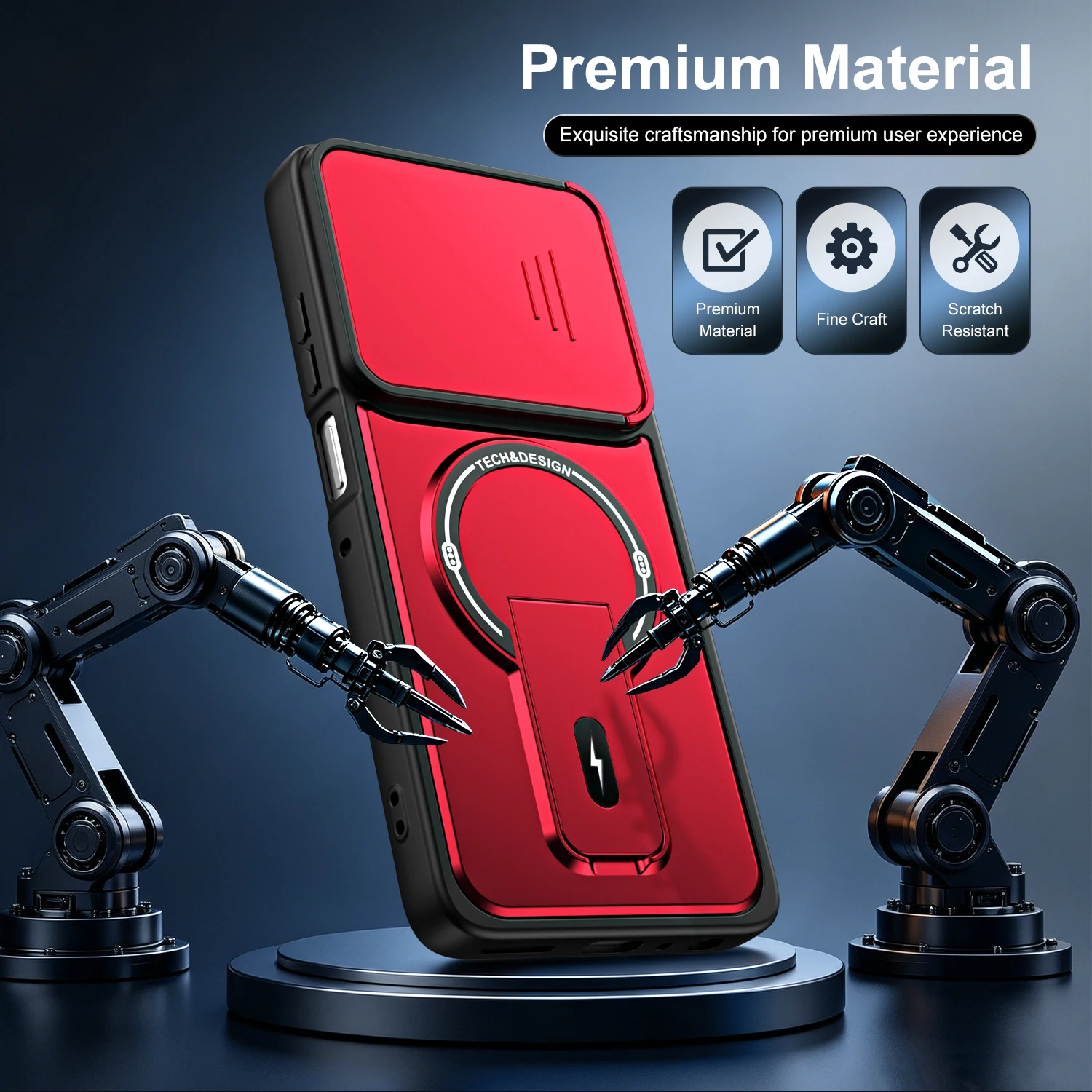 Halterung für Magsafe-Hülle für Motorola G85 G96 G37 G47 G56 G67 G57 G86 Power Armor Stoßfeste Linsenschutz-Handyhülle – Detail 2