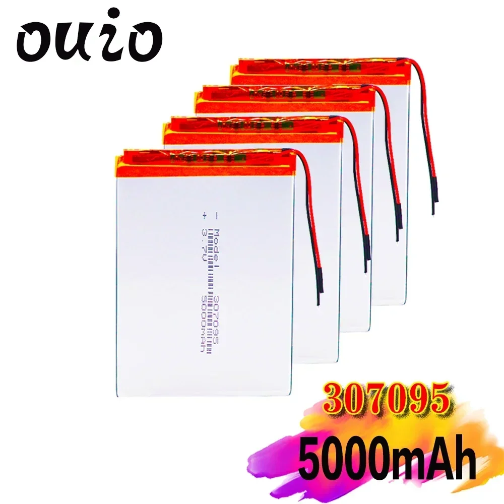 Polymer Battery 5000mAh 3.7V 307095 Smart Home MP3 Speakers Li-ion Battery For Dvr GPS mp3 mp4 DVD Power Bank Speaker