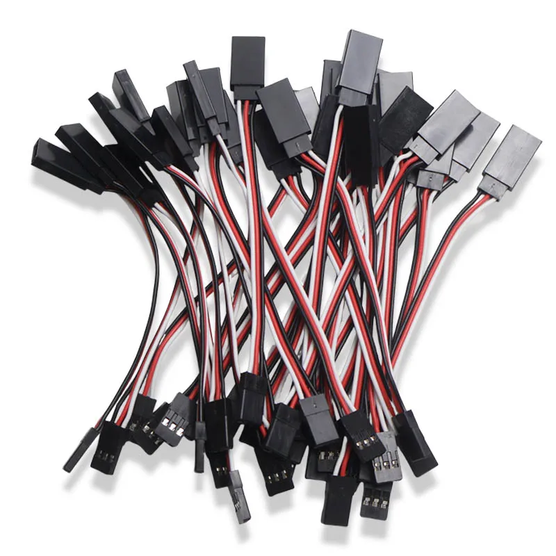 

20pcs 100mm/150mm/200mm/300mm/500mm1000m Male to Female RC Servo Extension Cord Cable Wire Lead JR For Rc Helicopter Rc Drone