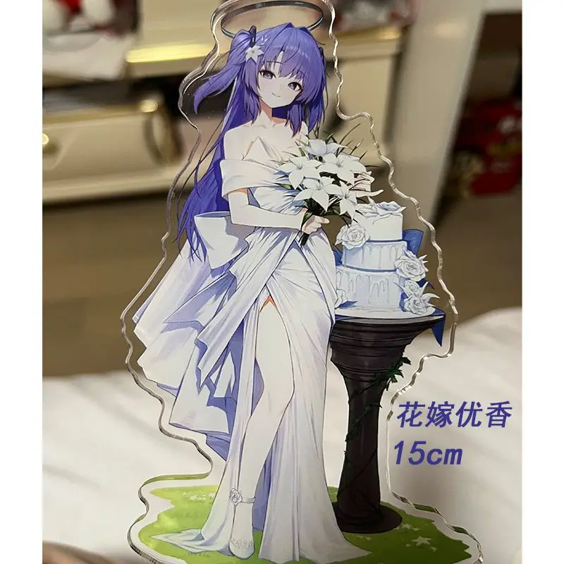 

Blue Archive Hayase Yūka Cosplay Anime Acrylic Stand Figure Standing Model Desktop Plate Stand Ornaments Accessories