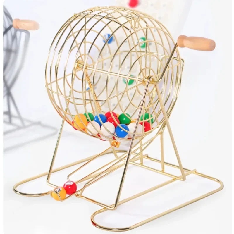 Manual Bingo Lottery Machine Creative Raffle Toy Fun Interactive Game for Wedding Party Family Gathering