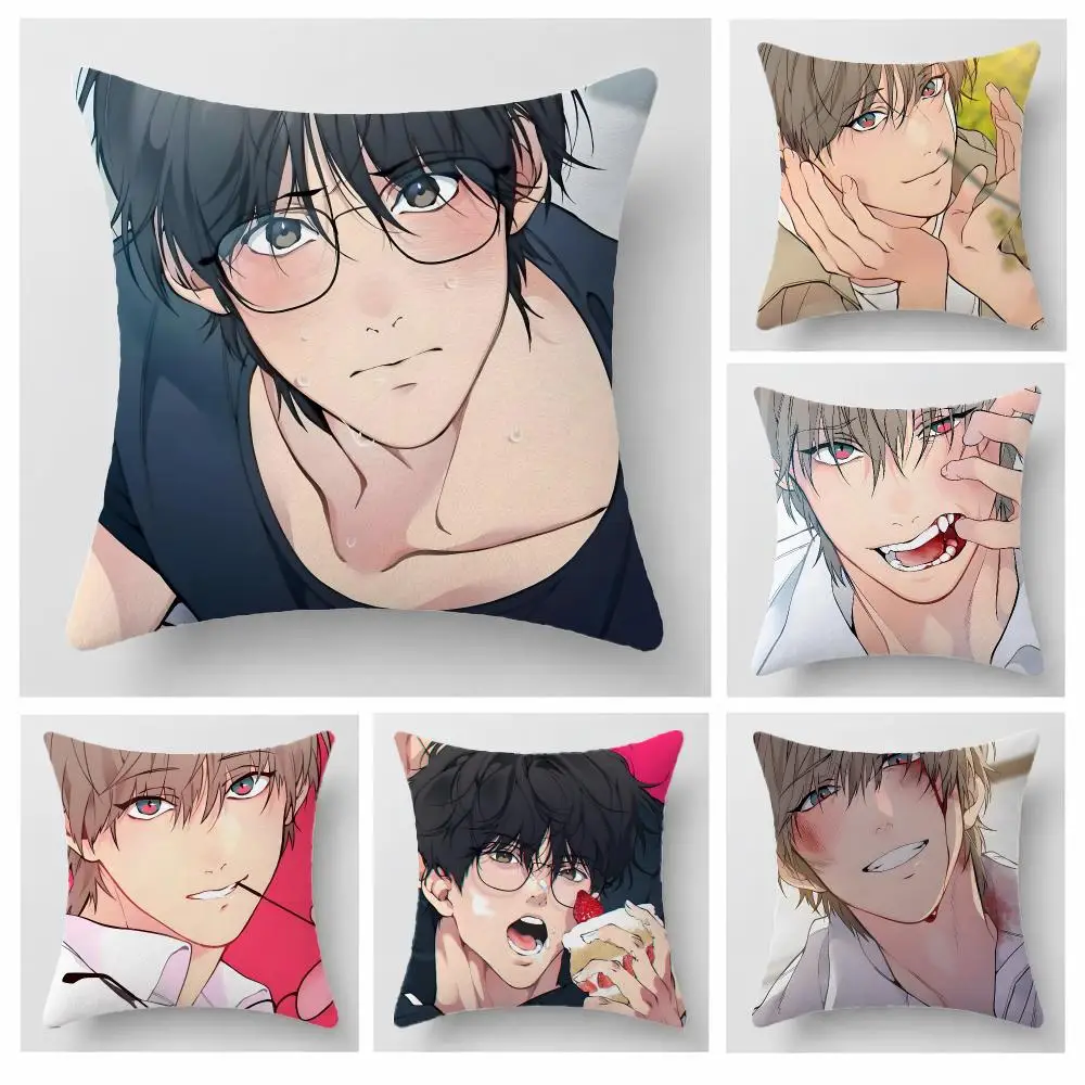 Webtoon Lost in the Cloud Cushion Cover Short Plush Pillowcase, Sofa Bedroom Home Decor, Ideal Holiday Gift