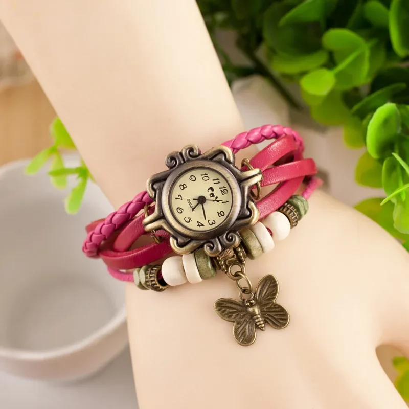 Elegant Fashion Ladies Dress Watches Vintage Wristwatches for Women Leatcher Band Small Dial Female Quartz Watch Montre Femme