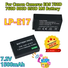 New 7.2V 1500mAh Digital Batteries LP-E17 Battery Is Suitable for Canon Cameras EOS 750D 760D 800D 850D M6 Battery