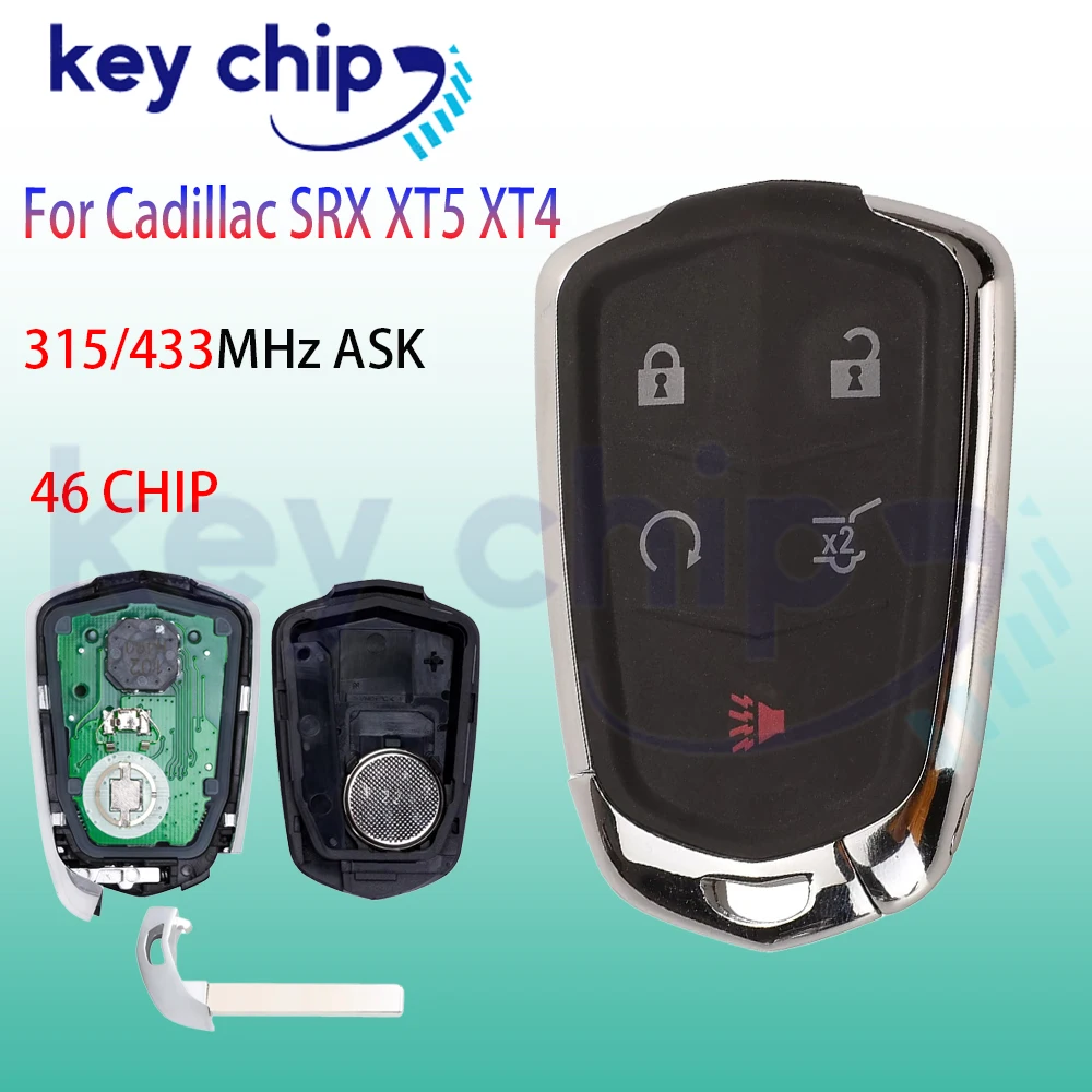 Remote Car Key Case Shell 3/4/5/6 B For SRX XT5 XT4 2015 2016 2017 2018 2019 Smart Key