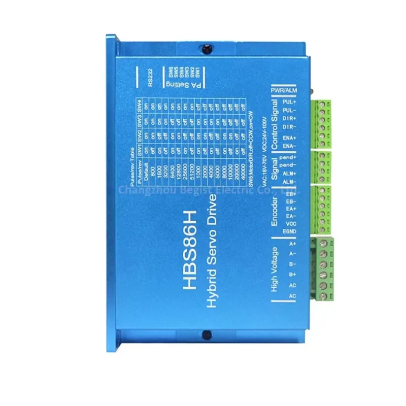 HBS860H/HBS86H Hydrid servo motor driver AC 20-80V DC 30-110V 8A independent fan Nema34 closed-loop motor
