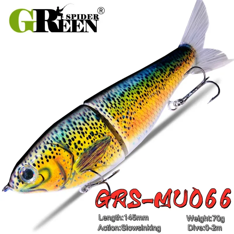 Cebo articulado de 145mm y 70g, Señuelos de Pesca Swimbait de cuerpo duro, aparejos de pesca de Lucio