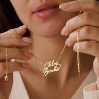 Customized Couple Necklace Personalized Name Double-layer Love Stainless Steel Gold Fashion Jewelry Trend Gift For Girlfriend