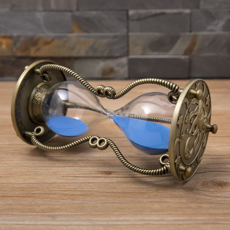 Metal Creative Sun God Hourglass Timer, Mythological Home Decor Figurine
