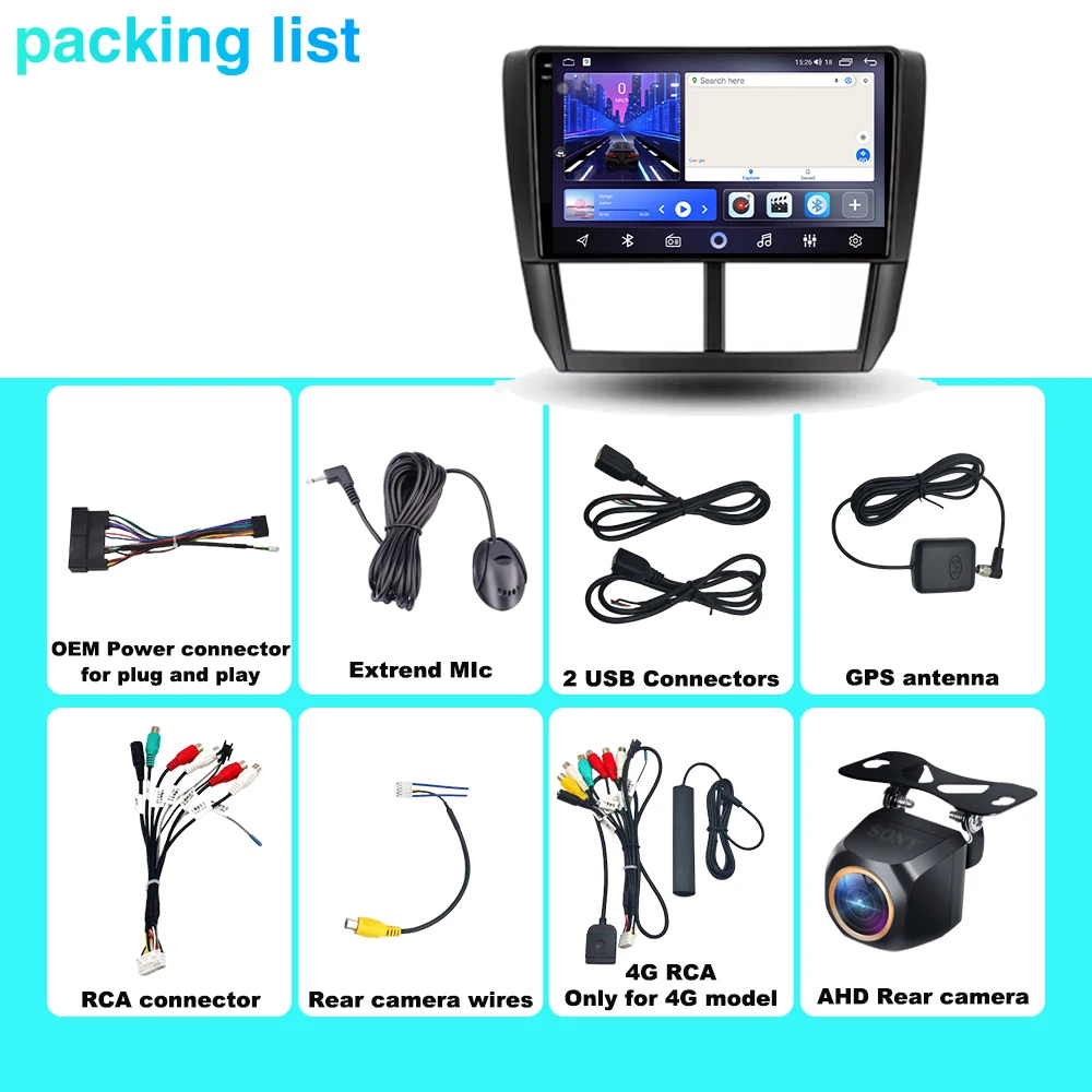 Android 14 Carplay Car Radio For Subaru Forester 3 SH 2007-2013 For Impreza GH GE WIFI 2 Din Multimedia Player 2 din Head Unit image 6