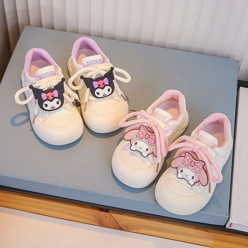 Kuromi Anime Sanrio Casual Board Shoes Kawaii Cute Cartoon Spring Autumn Children Fashion My Melody Sports Sneakers Gifts