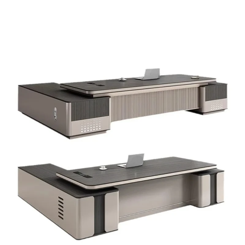 Simple and modern boss desk and chair combination, light luxury level leadership manager's office desk