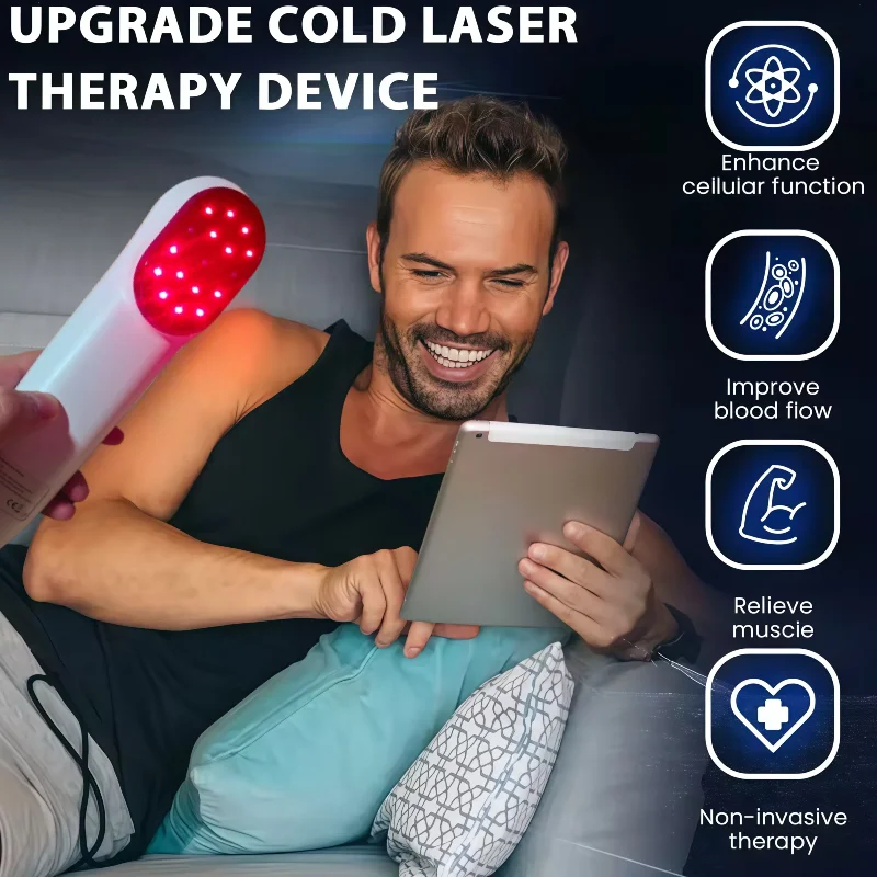 

Therapeutic Grade Cold Laser Physiotherapy 808nm 650nm 880mW Device for Professional Pain Treatment