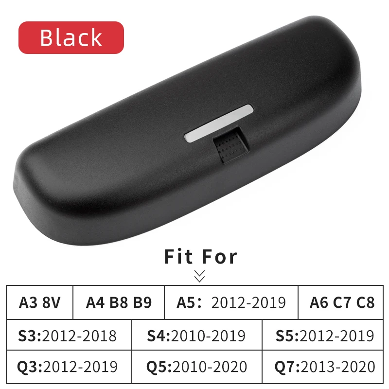 Sonnenbrillenetui für Audi A3 S3 8V 8Y A4 B9 B8 S4 A5 S5 A6 C7 C8 Q3 Q5 Q7 2015 2016 2017 2018 2019 2020 2021 2022 Autozubehör – Detail 7