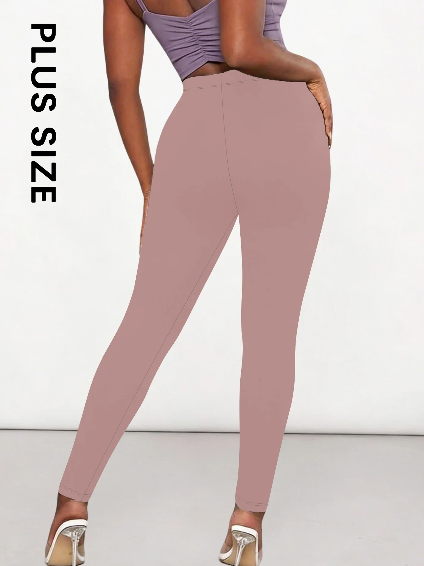 

Plus size Women's Super Soft Leggings, High Elasticity for Workout Yoga Running and Daily Casual Wear Comfort Stretch Tights