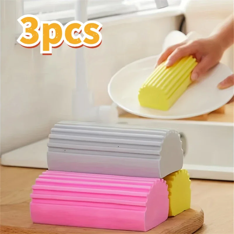 

3pcs Magical Sponge Humedo Duster Pva Wet Clean Duster Sponge Multifunctional Household Sponge Cleaning Brush Accessories