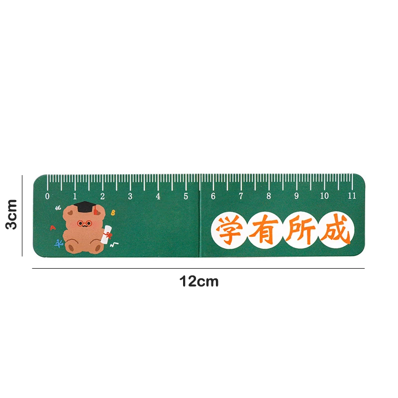 Cartoon Kawaii Christmas Magnet Ruler Foldable Magnetic Bookmarks Cute Creative Page Markers Clips Office Stationery Supplies