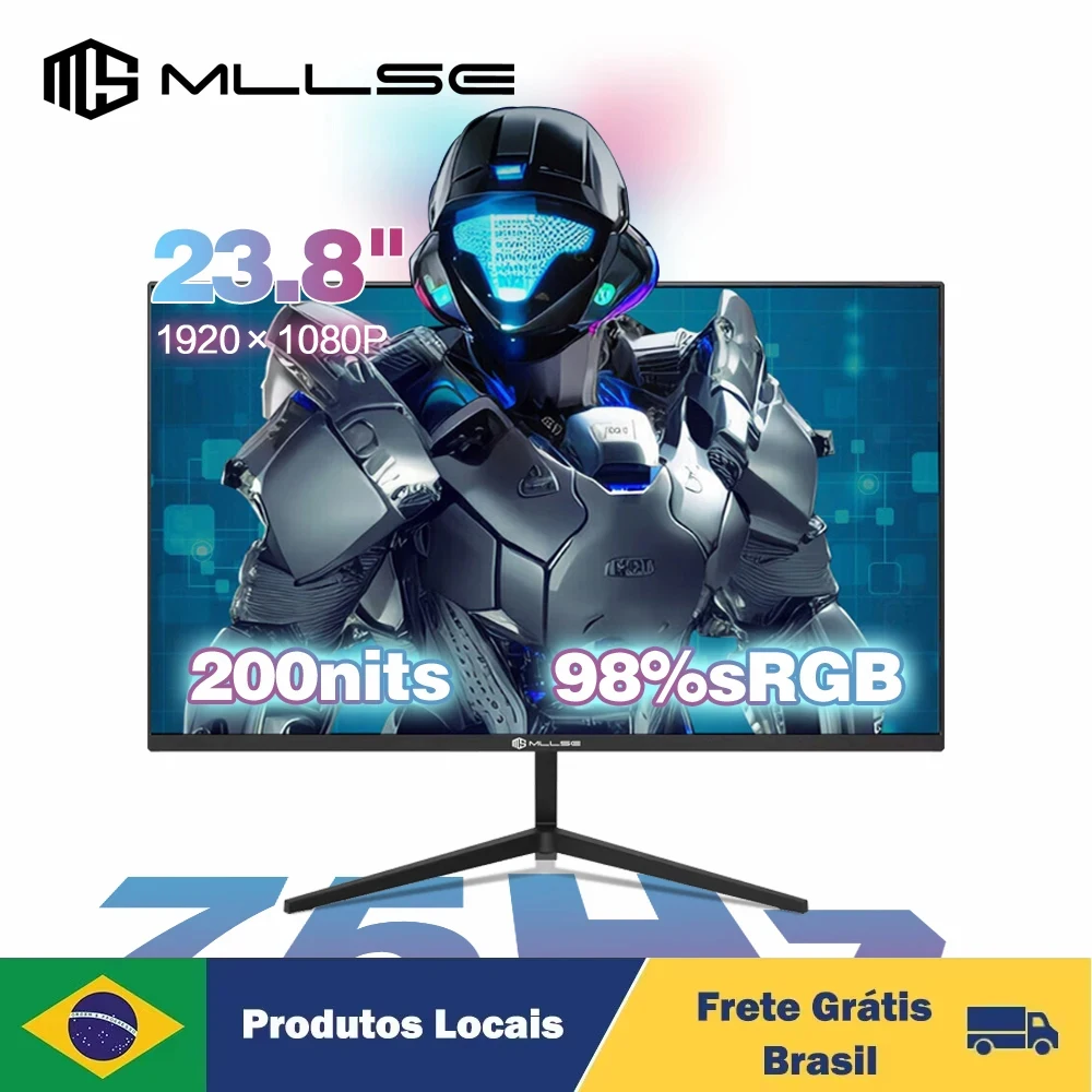 MLLSE 23.8 Inch Monitor 75Hz IPS Lcd Display FHD Desktop Gaming Computer Screen Flat Panel HDMI-compatible/VGA 1920*1080