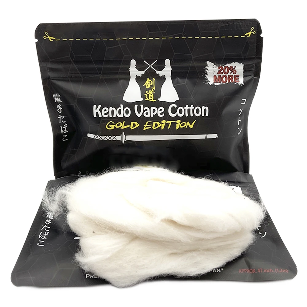 New Kendo Cotton Gold Edition Cotton for DIY RDA RTA RDTA Tank DIY Vaper Heat Wire Tools