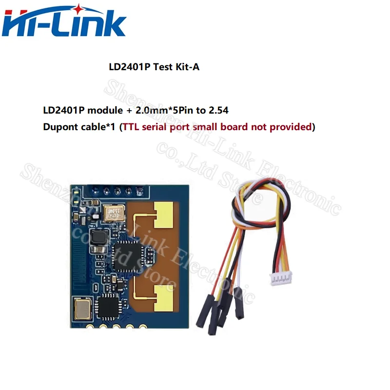 Hi-Link 24G human presence radar sensing module HLK- LD2401 millimeter wave radar sensor supports Bluetooth  LD2402G 5V Supply