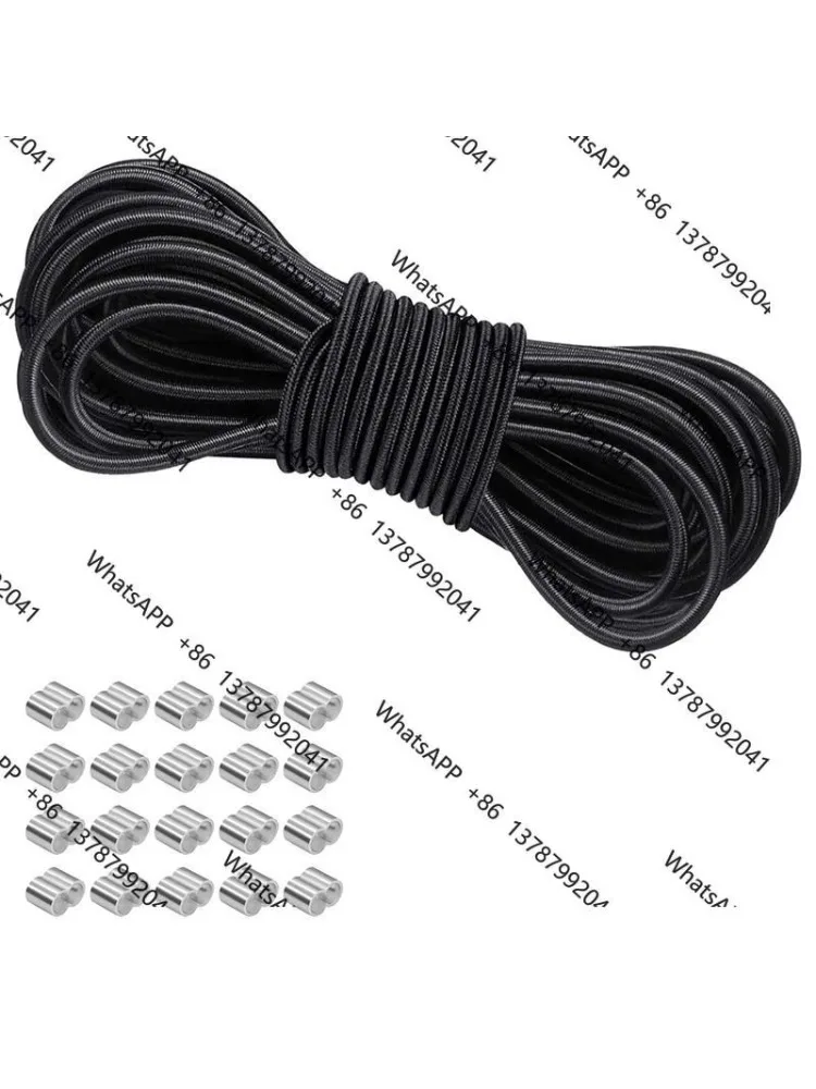 6mm x10m Weatherproof Rubber Expander Rope For Trailer Tarpaulin Versatile Use AT64