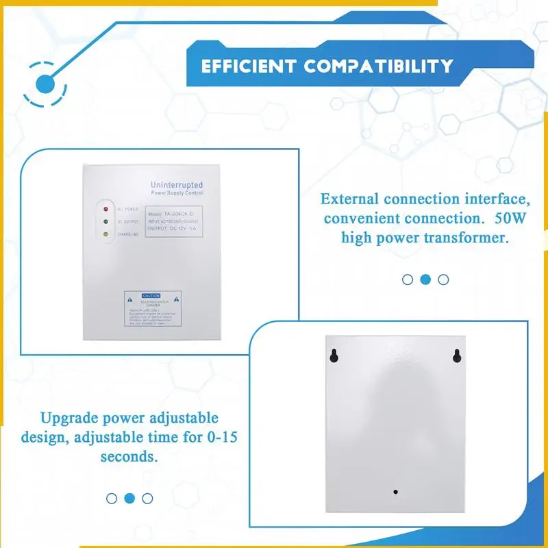 

A93P 208CK-D AC 110-240V DC 12V/5A Door Access Control System Switching Supply Power UPS Power Supply