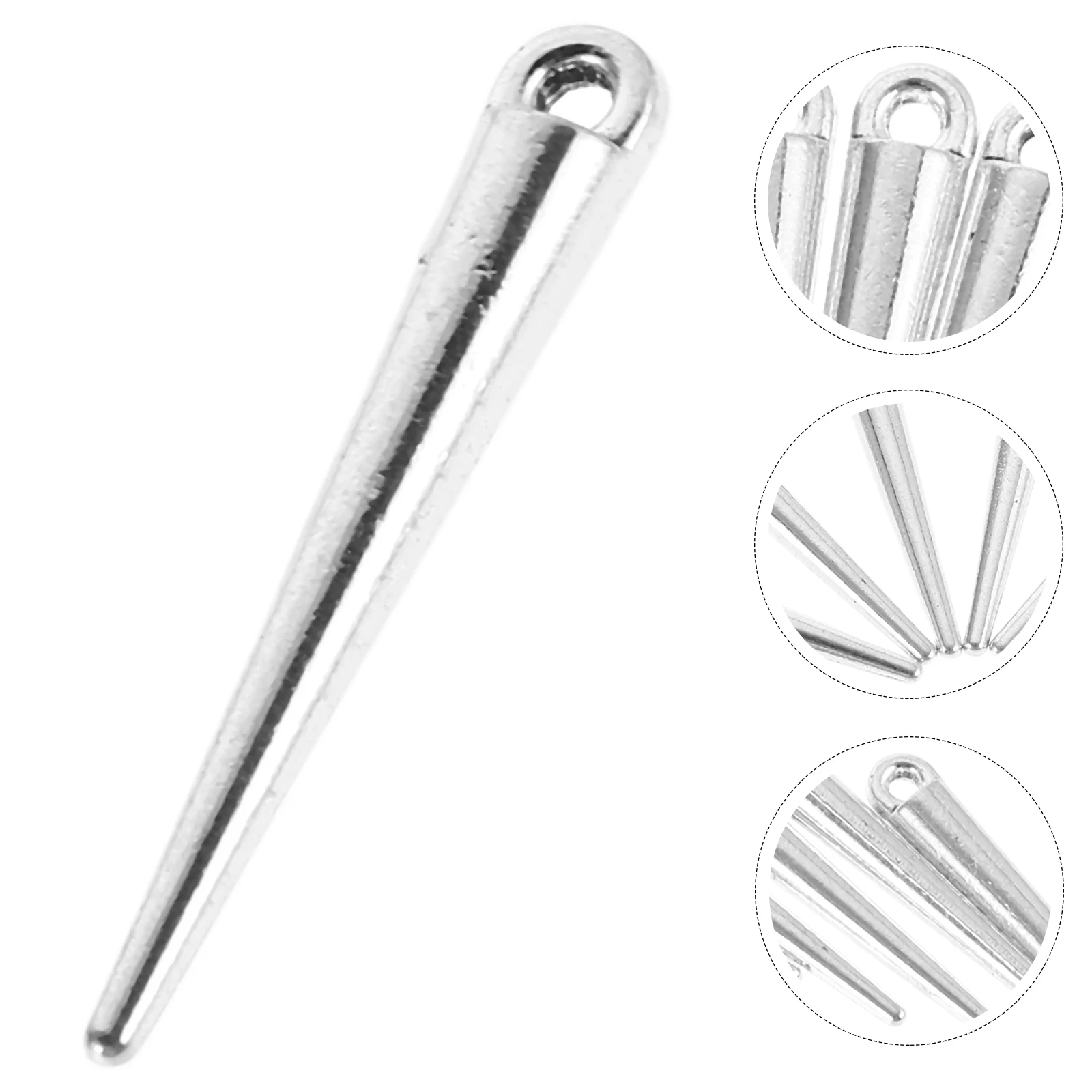 

30pcs Metal Cone Pendants Charms For Diy Jewelry Making Necklace Drop Dangle Earring Vintage Punk Zinc Alloy