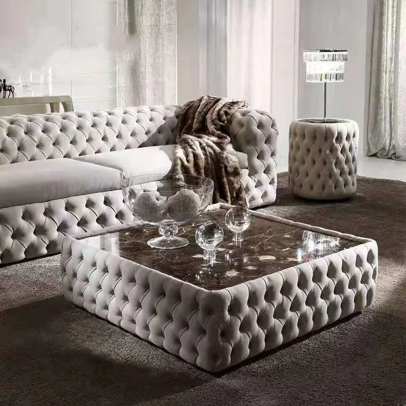 Luxury European Coffee Table Aesthetic Modern Fashion Relaxing Space Saving Side Table Dinner Mesa Auxiliar Home Decoration