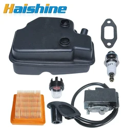 Exhaust Muffler Ignition Cokil Kit For Stihl Fs120 Fs200 Fs250 Engine W/Air Filter Spark Plug Primer Bulb Gasket.