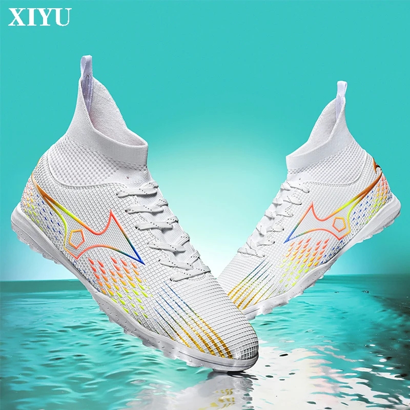 

XIYU Men's Competitive Soccer Shoes Hot Selling Sports Shoes Mid-top High-Quality Anti-slip Indoor Five-a-Side Soccer Shoes