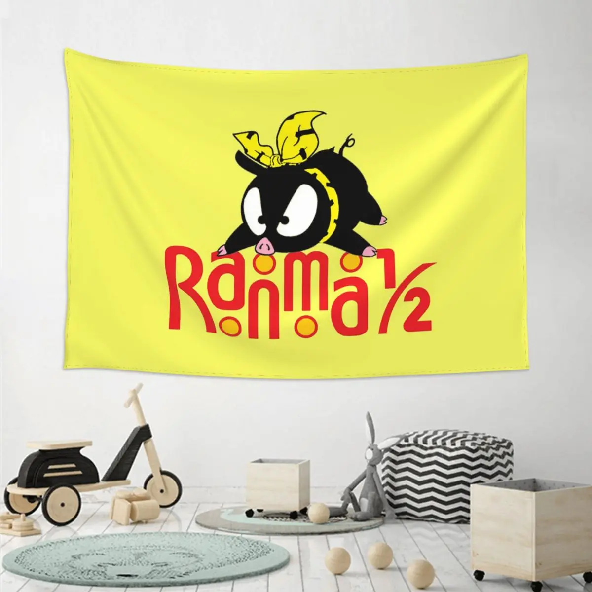 Pchan And Ranma 12 Tapestry Art Wall Hanging Aesthetic Home Decor Tapestries for Living Room Bedroom Dorm Room