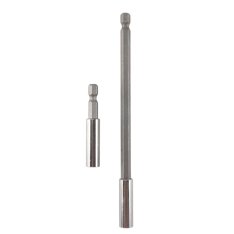 

N08R 2Pcs/Set 1/4 Inch Hex Magnetic Bit Holder 60/150Mm Screwdriver Bars Power Extension Drill Driver