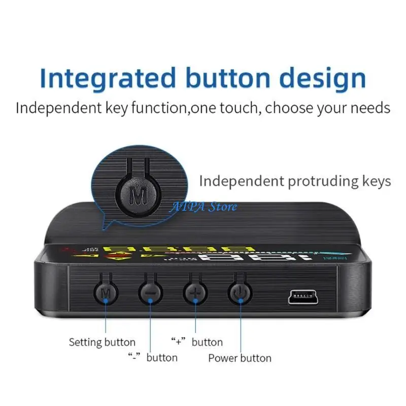 

U13C Car HUD HeadUp Display Speedometer Overspeed Alarm Reminder Warning Acceleration