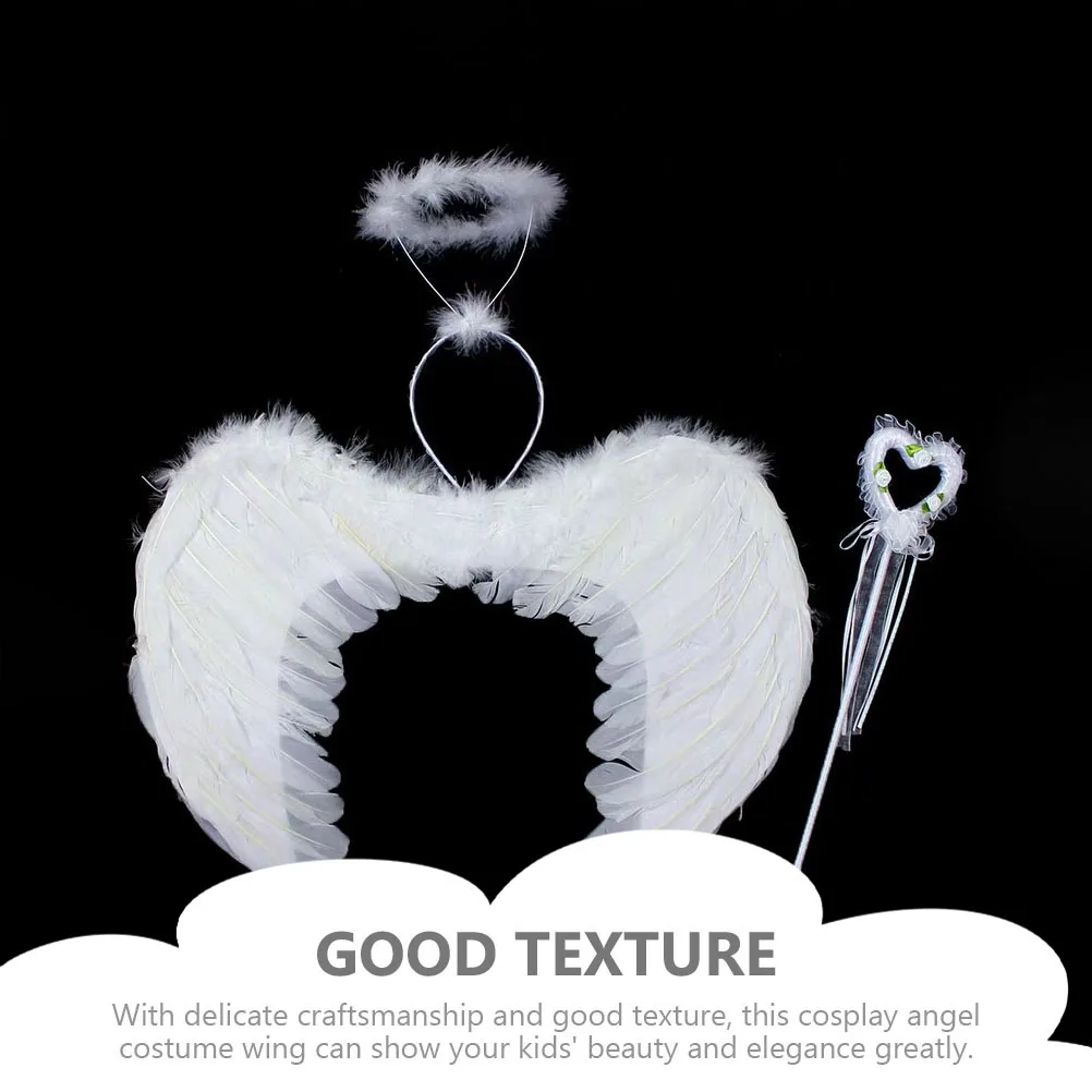 Angel Plume Wing Christmas Halloween Stage Performance Costume Kids Gift Lightweight Comfortable Elegance Decorative
